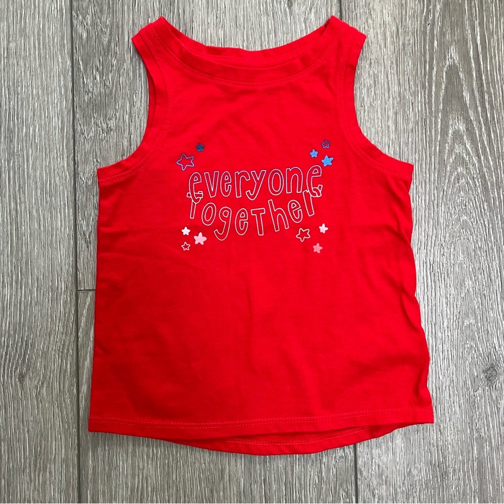 CAT AND JACK SLEEVELESS SHIRT TANK TOP RED 18MO